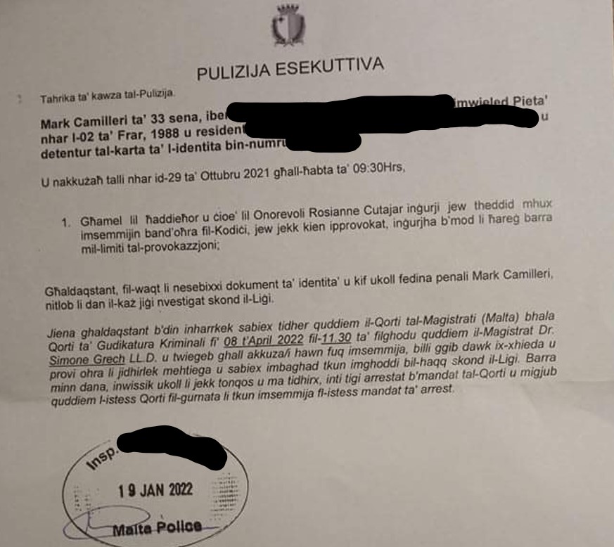 Robert Abela will fine you €30,000 and send you two years in jail for insulting him on Facebook