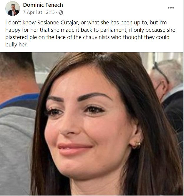 Dean of Faculty of Arts supports Rosianne Cutajar