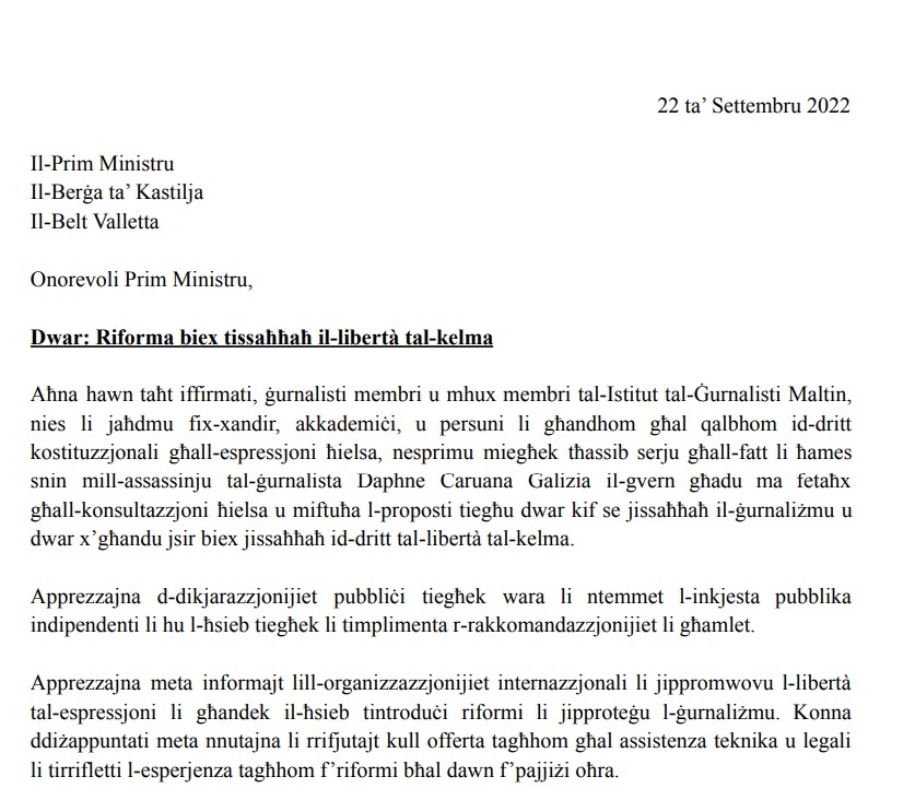 103 journalists want consultation and amendments. The government is ignoring them