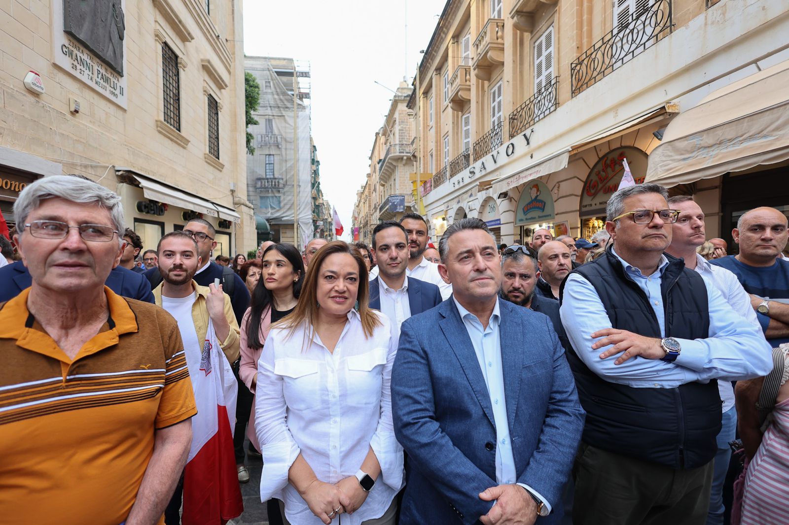 Bernard Grech and Adrian Delia were also present at the National Protest on Thursday