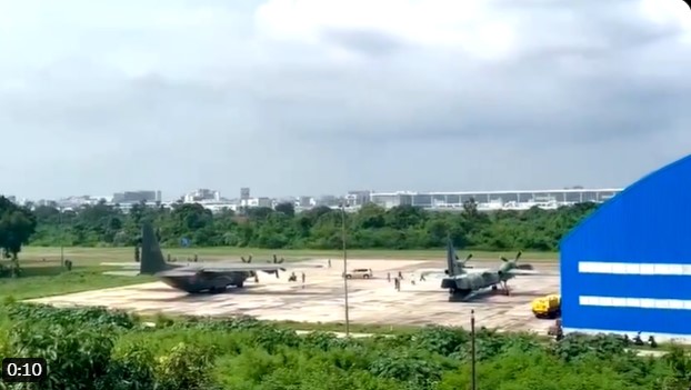 Footage of Sheikh Hasina’s plane leaving Bangladesh to India