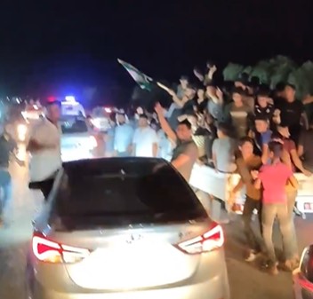 Syrians in Idlib celebrate Hassan Nasrallah’s rumoured death