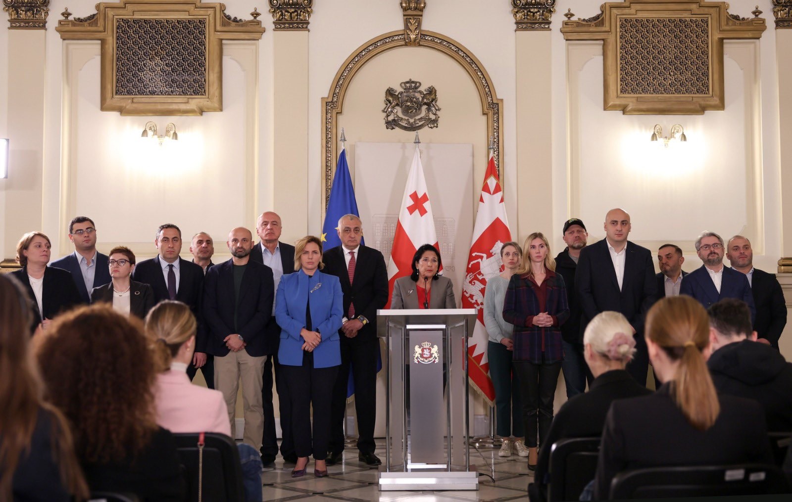 Georgia’s Preident Salome Zourabichvili declares the government as illegitimate and asks foreign governments not to recognise it