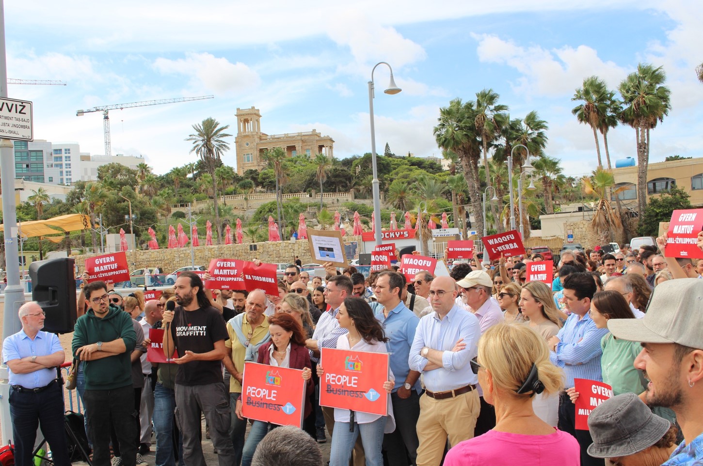 NGOs hold a protest against proposed Villa Rosa Project