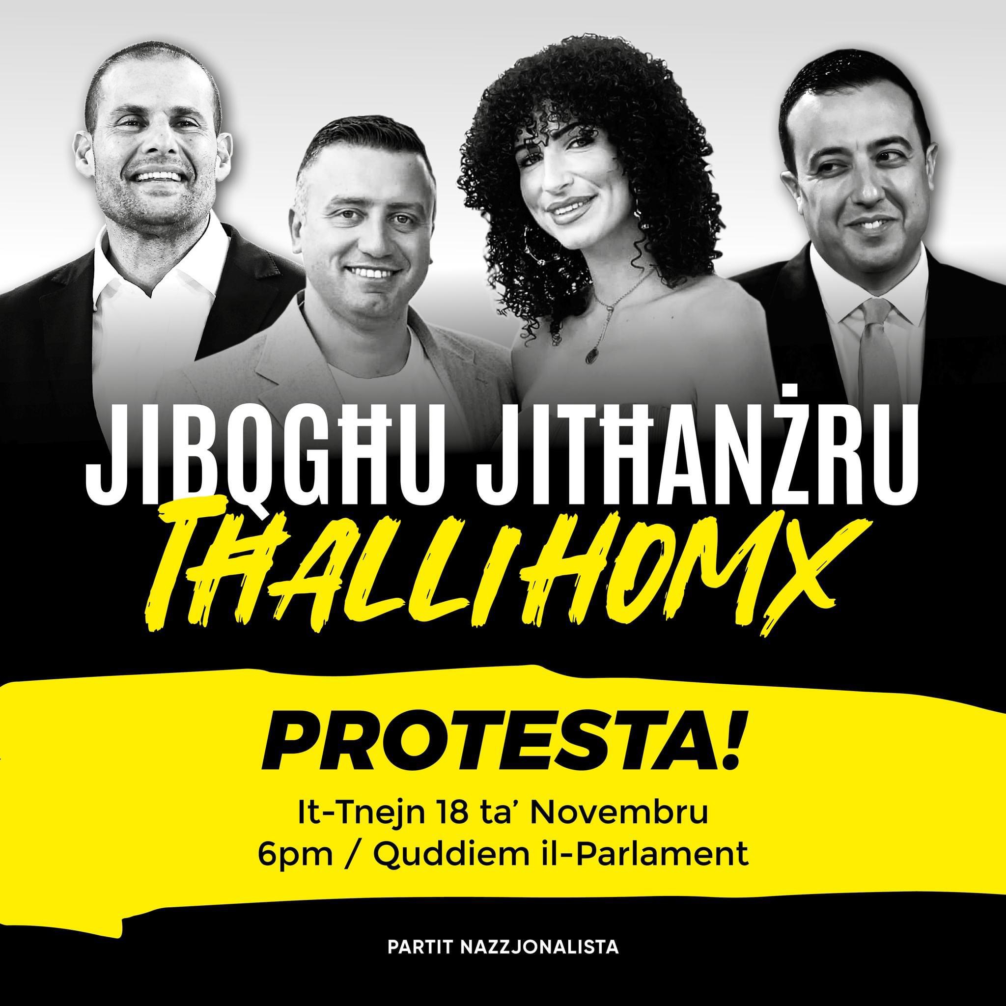 Opposition leader Bernard Grech urges public to join protest against government corruption