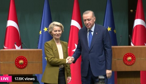 EU Commissioner President Ursula von der Leyen says “Syrian unity should be respected”