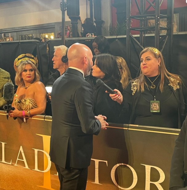 The public broadcaster flew to London to cover the launch of the Gladiator II movie