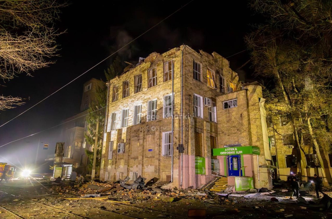 Russia fires drones on Kharkiv and Odessa cities: hospitals struck and at least one civilian killed