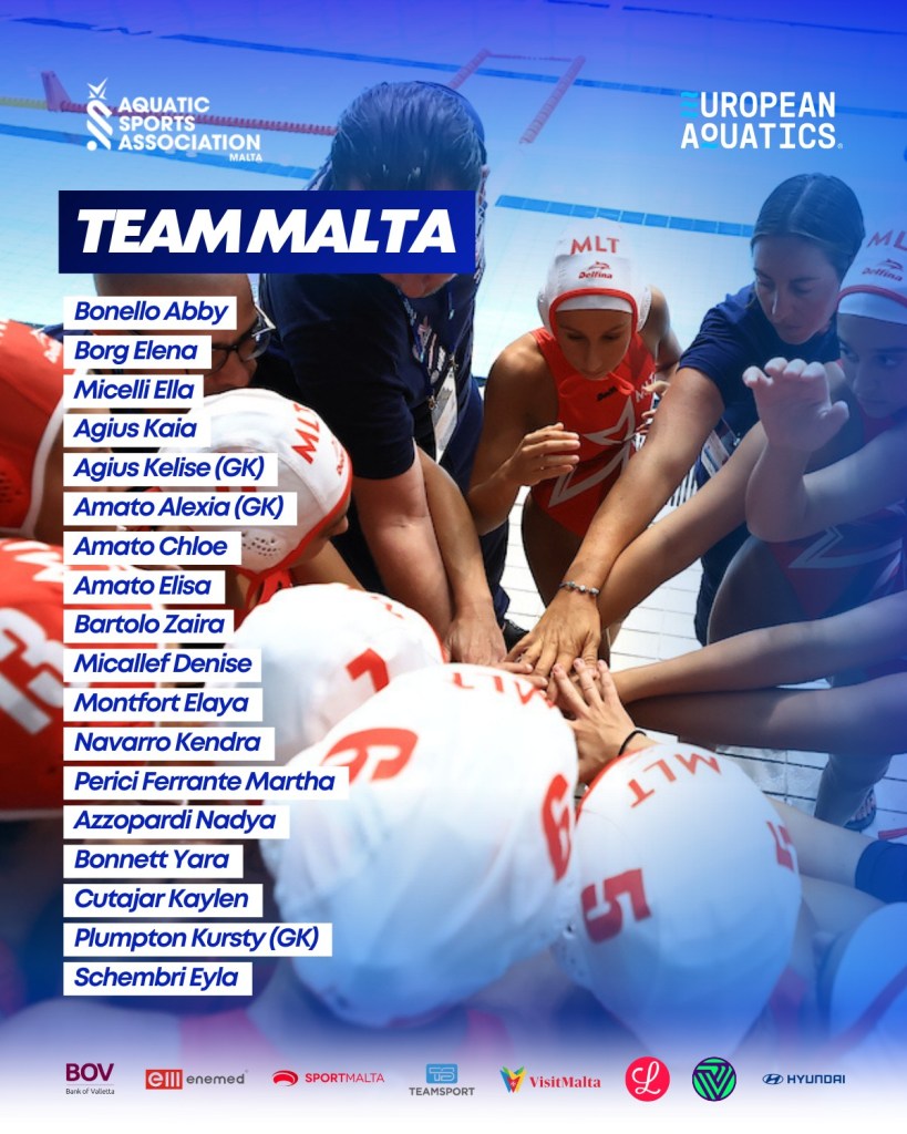malta-women-s-water-polo-squad-announced-for-european-championship