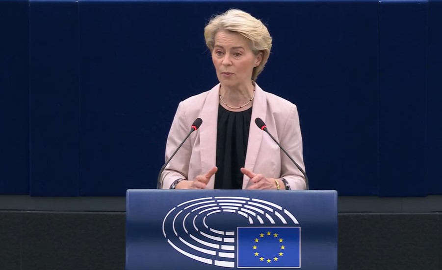 European Union Commission President Ursula von der Leyen warns of incoming trade war