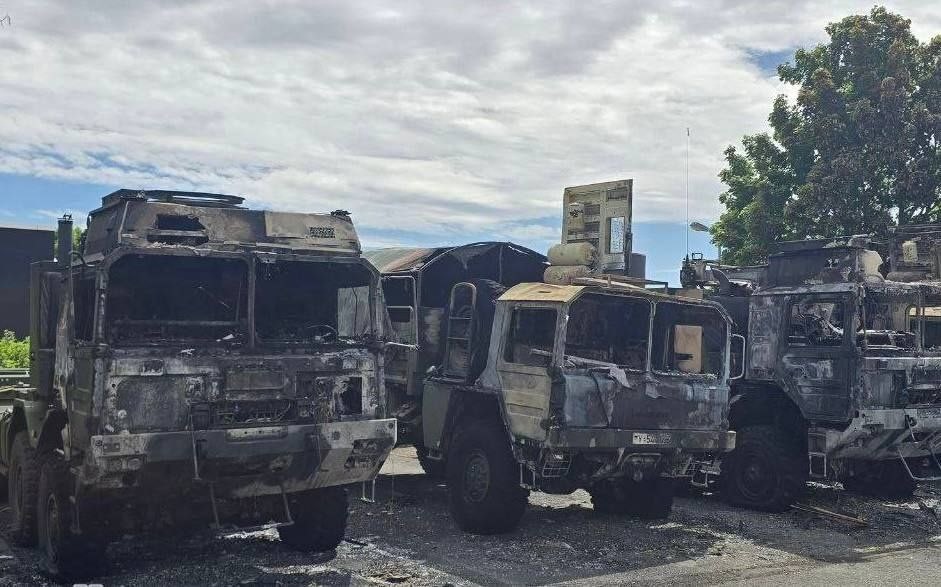 6 Germany Army trucks torched at private repair shop