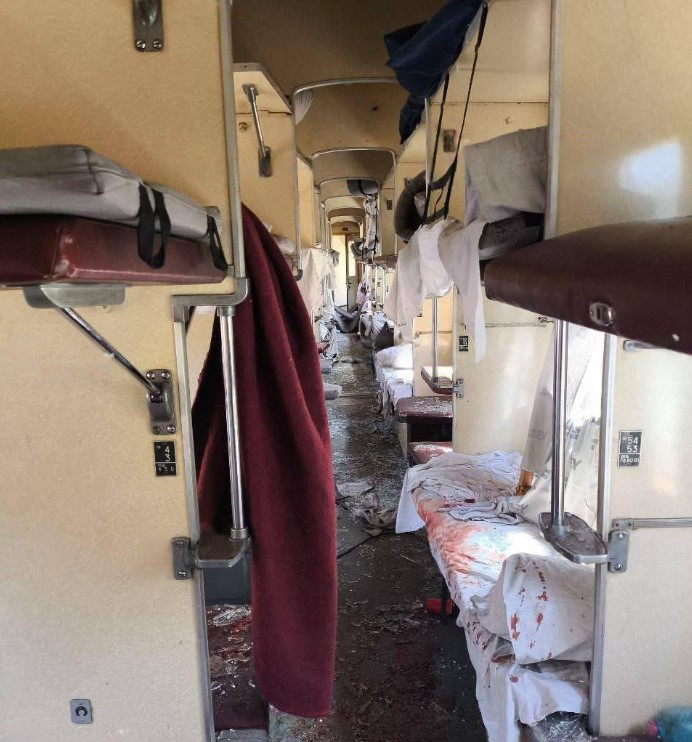 Russia bombed a train in Ukraine full of civilians while a NATO summit convened at The Hague