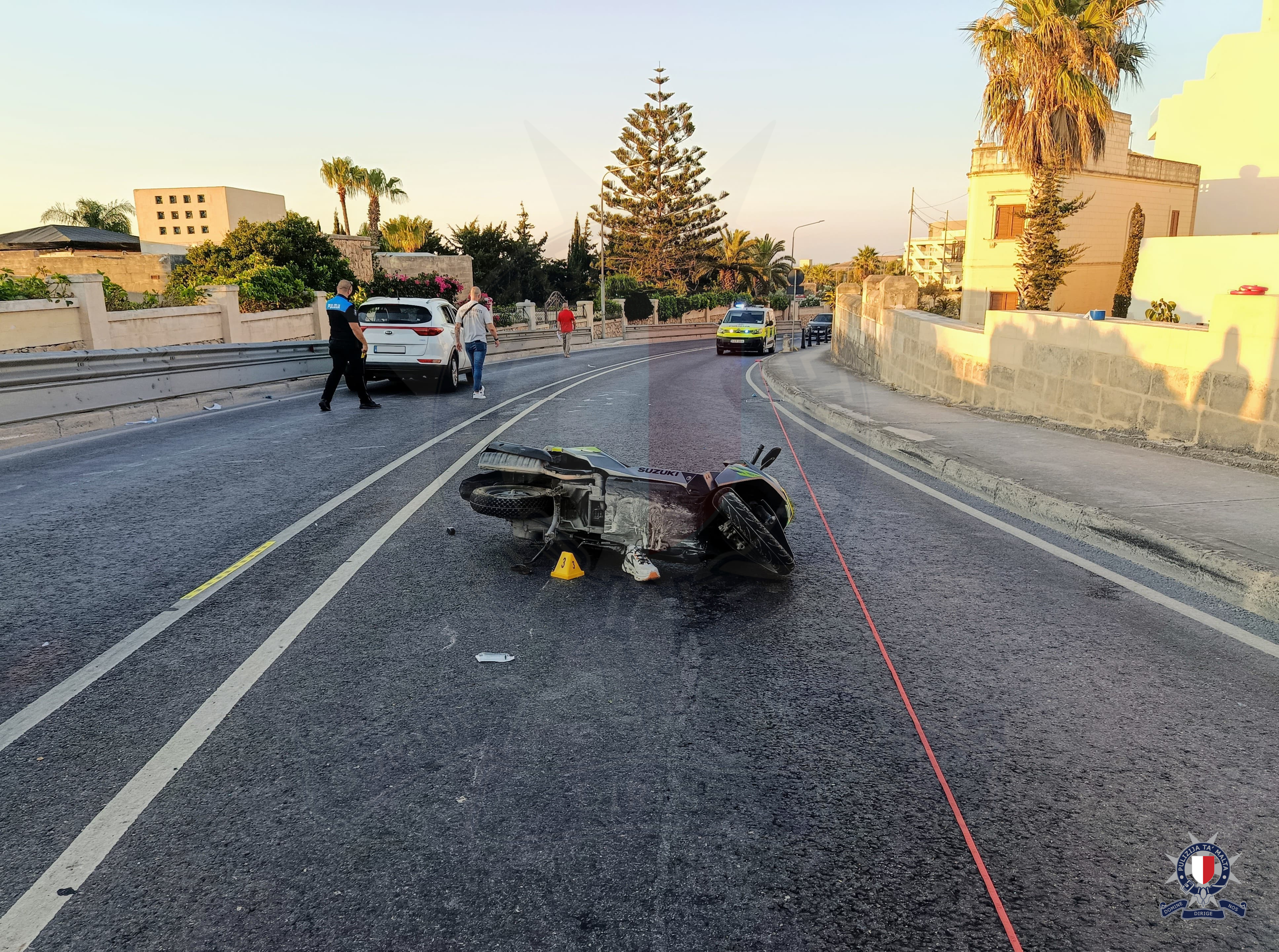 Motorcyclist fighting for life after collision in Mosta
