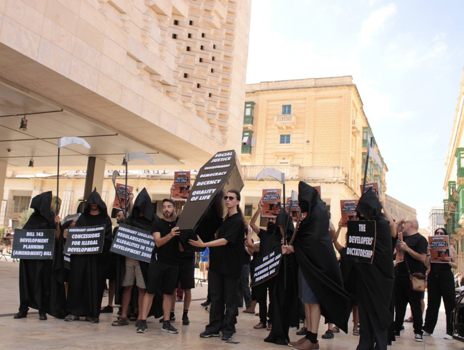 Parliament opens with a protest against Planning Reforms: Alex Borg takes an environmentalist turn