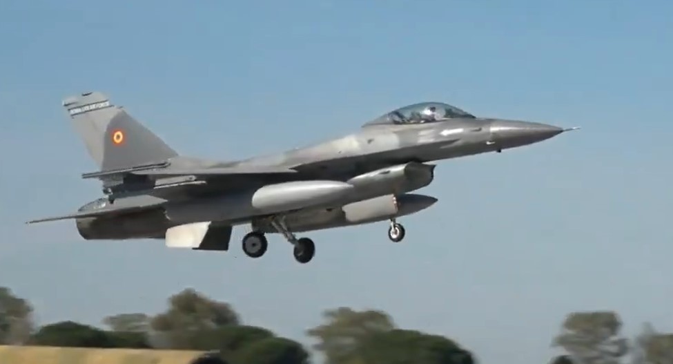 Romanian F-16s escort Russian drone out of Romania