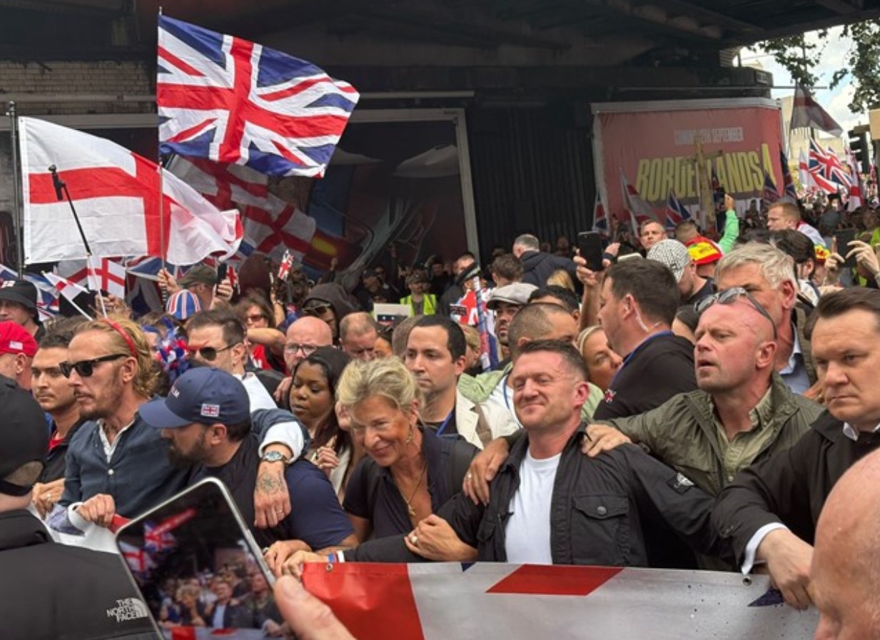 Anti-immigration march draws up to 110,000 people in London