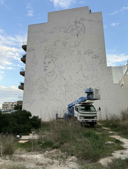 ADPD-Green Party Leader, Sandra Guaci unveils new mural in Xemxija