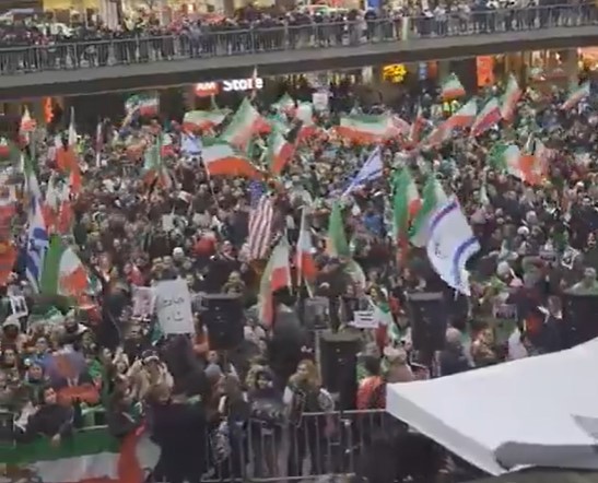 Iranians in Europe demonstrate against the Islamic regime