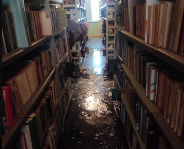 Ukraine’s Book Chamber raises funds to save archive-collection after Russian bombings burst pipes and cause flooding