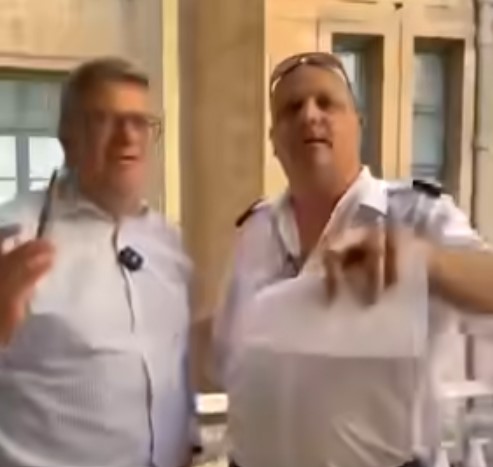 Watch: Adrian Delia heckled by security guards at Saint Luke’s Hospital