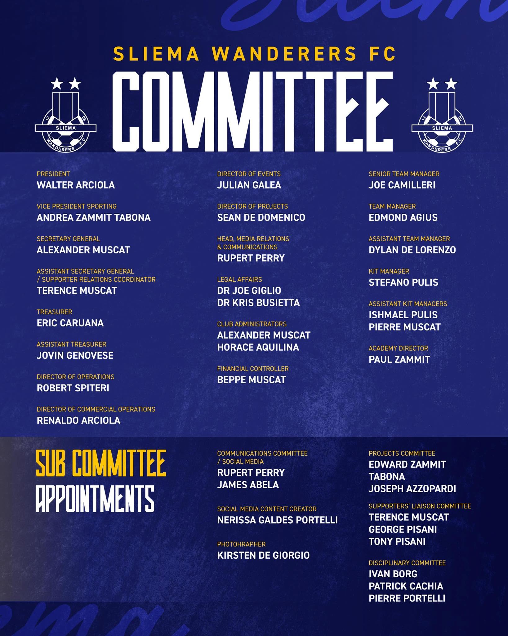 Walter Arciola appointed President of Sliema Wanderers FC