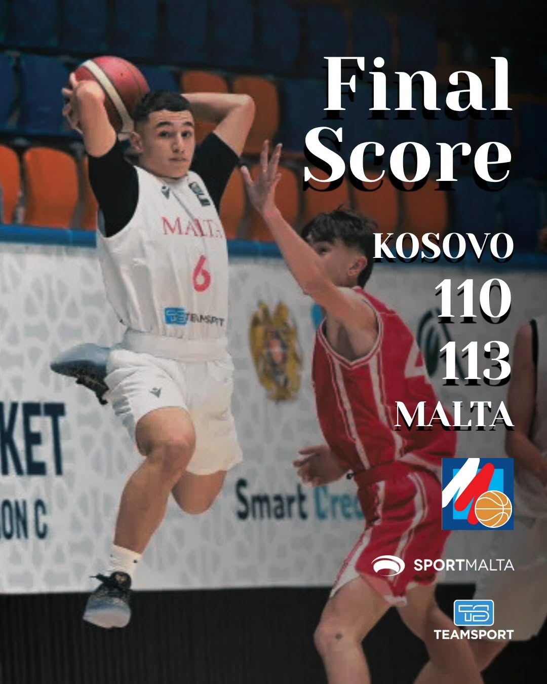 Malta U-16 boys reach historic FIBA Europe Division C final after thrilling win over Kosovo