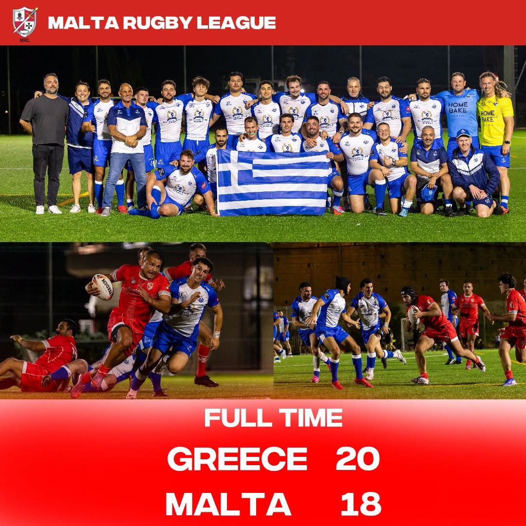 Malta edged out by Greece in European rugby league clash